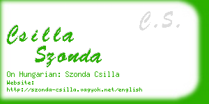 csilla szonda business card
